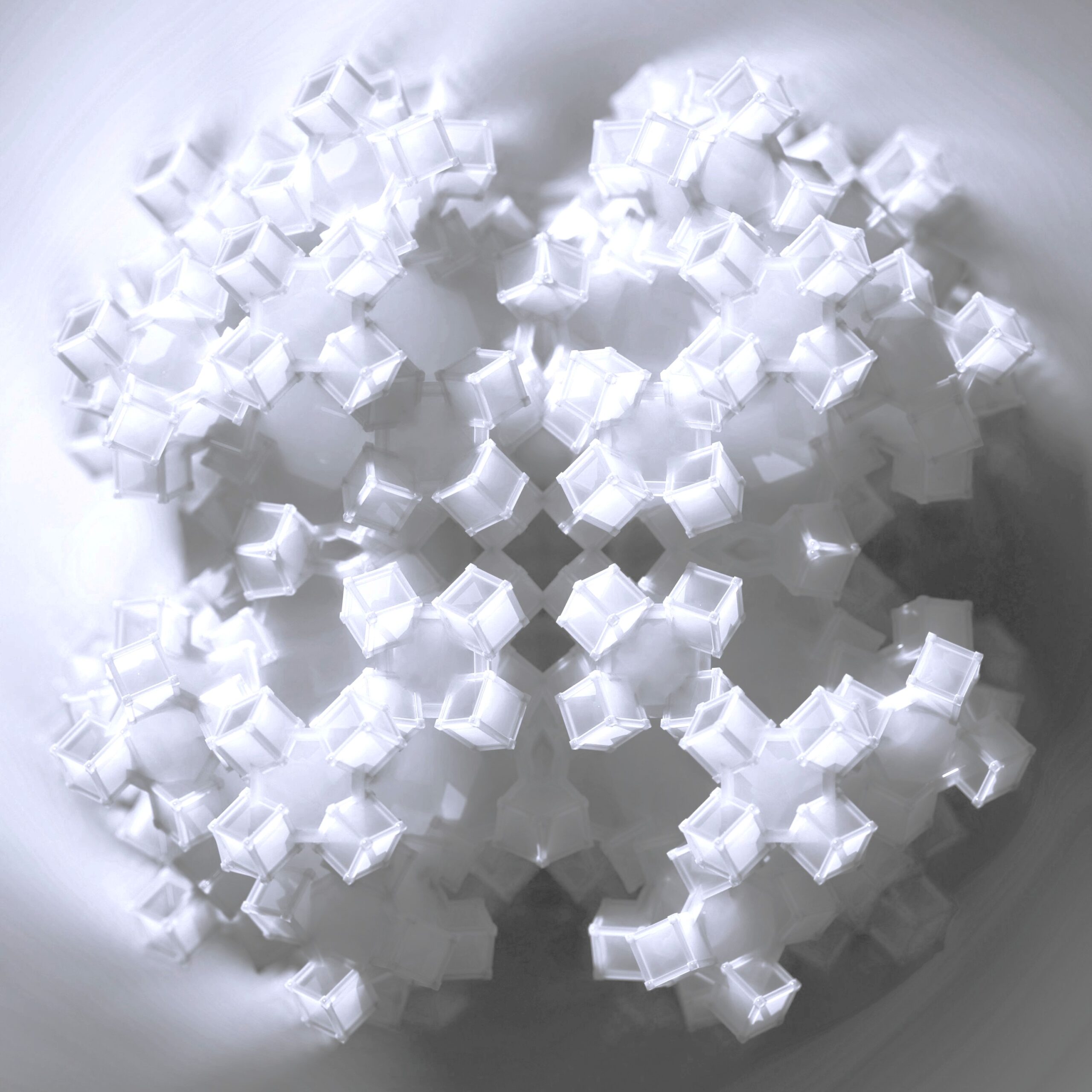 Molecules flowing around in solution
